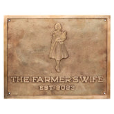 The Farmer Wife Memorial Brass Plaque Plate FWMBP85